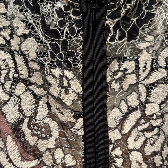 Beguile Byron Lars Black White Lace Sequins Midi Cocktail Dress - Picture 7 of 8